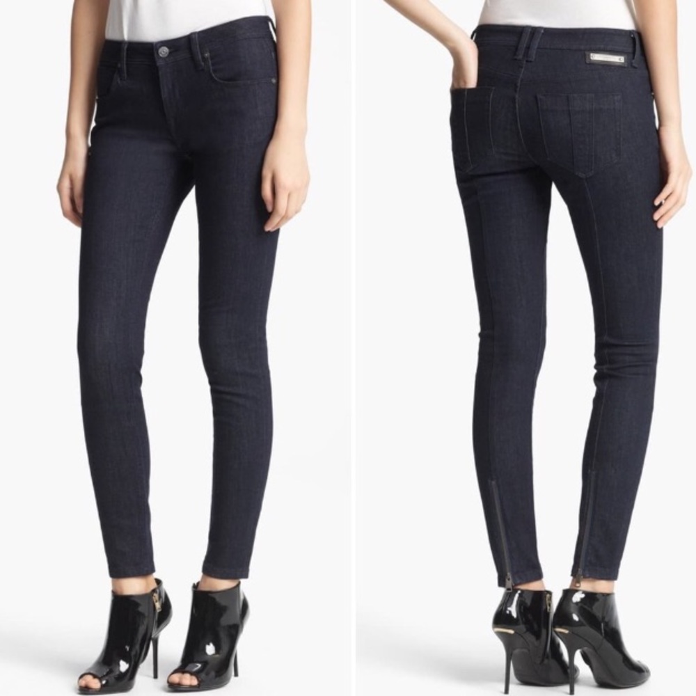 Burberry BRIT Skinny Jeans With Ankle Zippers